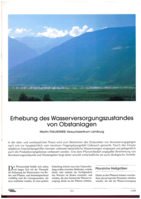 Erhebung des Wasserversorgungszustandes von Obstanlagen