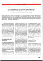 Gentechnik auch im Obstbau
