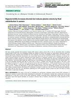 Hypoxia briefly increases diuresis but reduces plasma volume by fluid redistribution in women