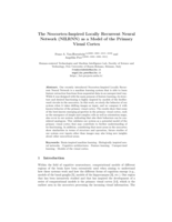 The Neocortex-Inspired Locally Recurrent Neural Network (NILRNN) as a Model of the Primary Visual Cortex