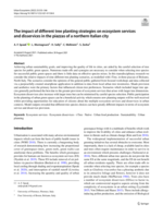The impact of different tree planting strategies on ecosystem services and disservices in the piazzas of a northern Italian city