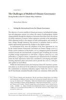 The Challenges of Multilevel Climate Governance: Facing Hurdles in the EU’s Climate Policy Ambitions