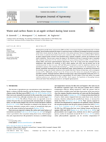 Water and carbon fluxes in an apple orchard during heat waves