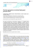 Particle segregation in inclined high-speed granular flows