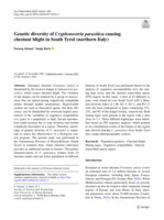 Genetic diversity of Cryphonectria parasitica causing chestnut blight in South Tyrol (northern Italy)
