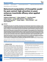 Behavioral manipulation of Drosophila suzukii for pest control: high attraction to yeast enhances insecticide efficacy when applied on leaves