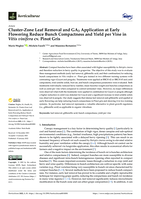 Cluster-Zone Leaf Removal and GA3 Application at Early Flowering Reduce Bunch Compactness and Yield per Vine in Vitis vinifera cv. Pinot Gris