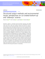 Structured output methods and environmental issues: perspectives on co-created bottom-up and ‘sideways’ science