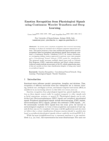 Emotion Recognition from Physiological Signals using Continuous Wavelet Transform and Deep Learning