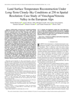Land Surface Temperature Reconstruction under Long-term Cloudy-sky Conditions at 250 m Spatial Resolution: Case Study of Vinschgau/Venosta Valley in the European Alps