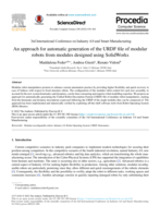 An approach for automatic generation of the URDF file of modular robots from modules designed using SolidWorks