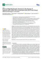 Effect of High Hydrostatic Pressure in the Storage of Spanish-Style Table Olive Fermented with Olive Leaf Extract and Saccharomyces cerevisiae