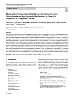 Effects of the Fractionation of the Nitrogen Fertilization on Root Nitrate Uptake and Vine Agronomic Performance in Pinot Gris Grapevines in a Temperate Climate