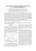 Methodologies of sustainable planning for operational and service-optimized building design