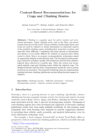 Content-Based Recommendations for Crags and Climbing Routes