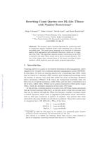 Rewriting Count Queries over DL-Lite TBoxes with Number Restrictions