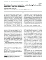 Colletotrichum fioriniae and Colletotrichum godetiae Causing Postharvest Bitter Rot of Apple in South Tyrol (Northern Italy)
