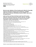 Retrieval and validation of forest background reflectivity from daily Moderate Resolution Imaging Spectroradiometer (MODIS) bidirectional reflectance distribution function (BRDF) data across European forests