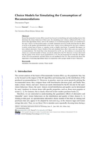 Choice Models for Simulating the Consumption of Recommendations
