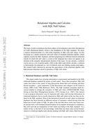 Relational Algebra and Calculus with SQL Null Values