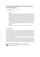 Group Dynamic and Group Recommender Systems for Decision Support