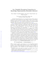 In a Nutshell: Perceptron Connectives in Knowledge Representation (Extended Abstract)