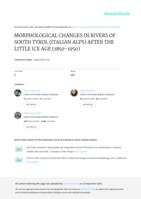 Morphological changes in rivers of South Tyrol (Italian Alps) after the Little Ice Age (1850-1950)