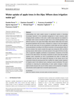 Water uptake of apple trees in the Alps: Where does irrigation water go?