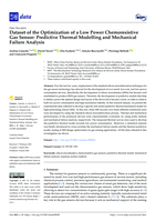 Dataset of the Optimization of a Low Power Chemoresistive Gas Sensor: Predictive Thermal Modelling and Mechanical Failure Analysis