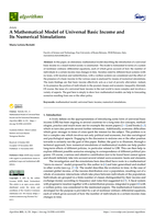 A Mathematical Model of Universal Basic Income and Its Numerical Simulations