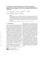 Case study on the development of a recommender for apple disease diagnosis with a knowledge-based Bayesian Network