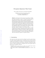 Perceptron Operators That Count
