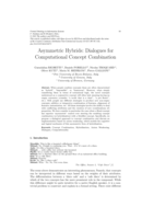 Asymmetric Hybrids: Dialogues for Computational Concept Combination