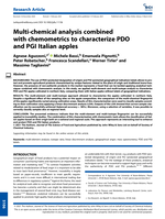 Multi-chemical analysis combined with chemometrics to characterize PDO and PGI Italian apples