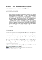 Learning Choice Models for Simulating Users' Interactions with Recommender Systems