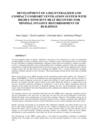 Development of a decentralized and compact comfort ventilation system with highly efficient heat recovery for the minimal invasive refurbishment of buildings