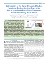 Optimization of the Spray-Deposited Carbon Nanotube Semiconducting Channel for Electrolyte-Gated Field-Effect Transistor-Based Biosensing Applications