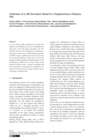 Calibration of a UMI Simulation Model for a Neighborhood in Bolzano, Italy