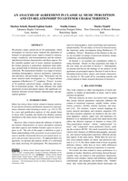 An Analysis of Agreement in Classical Music Perception and its Relationship to Listener Characteristics