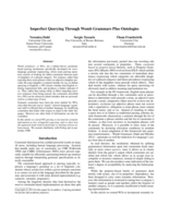 Imperfect Querying through Womb Grammars plus Ontologies