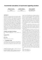 Incremental Calculation of Isochrones Regarding Duration