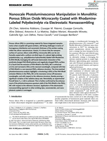 Nanoscale Photoluminescence Manipulation in Monolithic Porous Silicon Oxide Microcavity Coated with Rhodamine-Labeled Polyelectrolyte via Electrostatic Nanoassembling