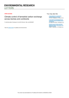 Climate control of terrestrial carbon exchange across biomes and continents