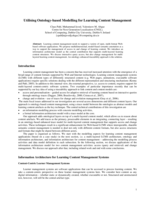 Utilising ontology-based modelling for learning content management