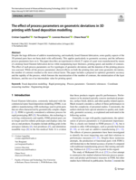 The effect of process parameters on geometric deviations in 3D Printing with Fused Deposition Modelling