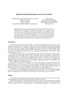 Migrating Existing Multimedia Courseware to Moodle