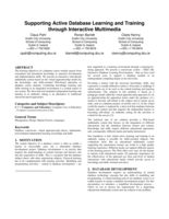 Supporting Active Database Learning and Training through Interactive Multimedia