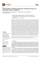 Sustainability of Building Materials: Embodied Energy and Embodied Carbon of Masonry