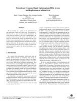Towards an Economy-Based optimisation of File Access and Replication on a Data Grid