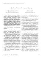 A classification schema for development technologies